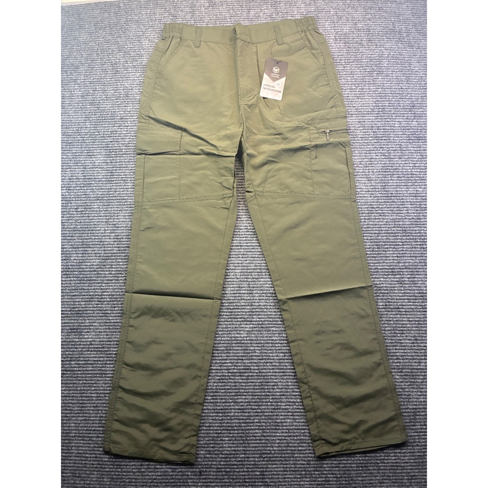 Mens 30x28 Tactical Cargo Pants Army Green Multi Pocket Lightweight Utility